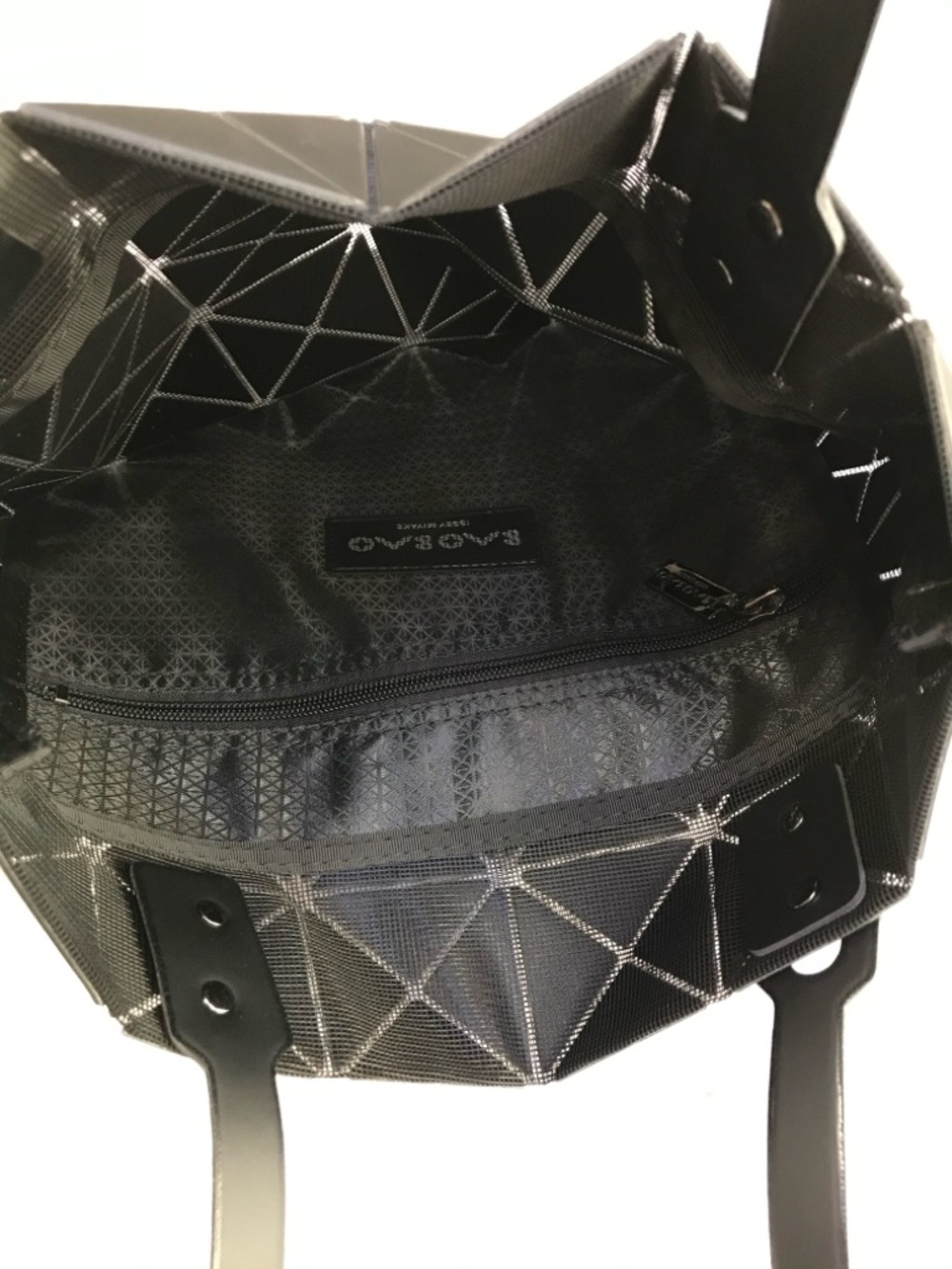 Issey Miyake Black Geometric Tote - Picture 7 of 8
